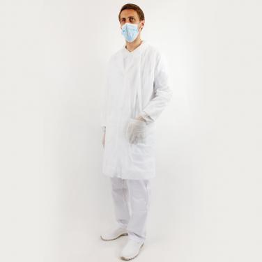 Disposable lab gown, CORA, white