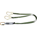 Forked energy absorbing webbing lanyard (1.8m) with connectors
