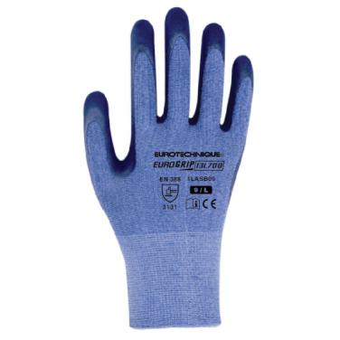 Latex coated glove, blue