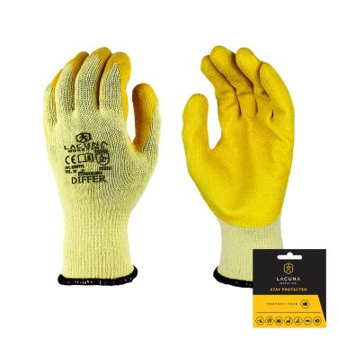 DIFFER latex coated glove yellow, size 10