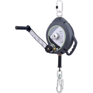 Retractable fall arrester 20 m with rescue winch