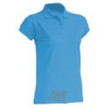 Women’s short sleeve polo shirt, light blue