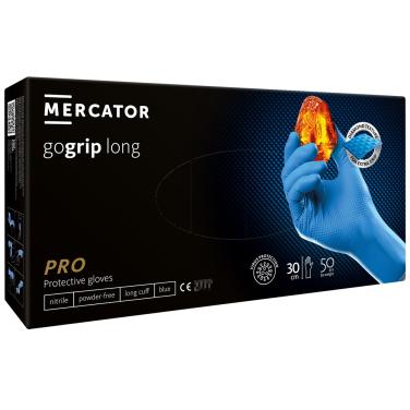 GoGrip Long disposable gloves, blue