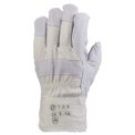 Leather docker glove, grey, size 10