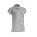 Women’s short sleeve polo shirt, grey