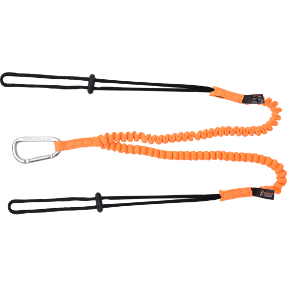 Forked stretch lanyard for connecting tools
