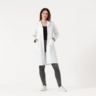 THE LAB LABEL, women’s white coat