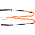 Forked stretch lanyard for connecting tools