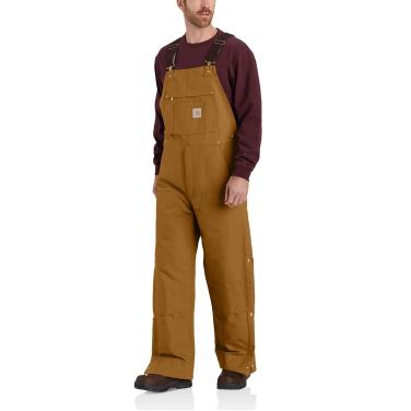 Firm Duck Insulated Bib Overall, Carhartt® Brown