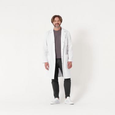 THE LAB LABEL, men’s white coat