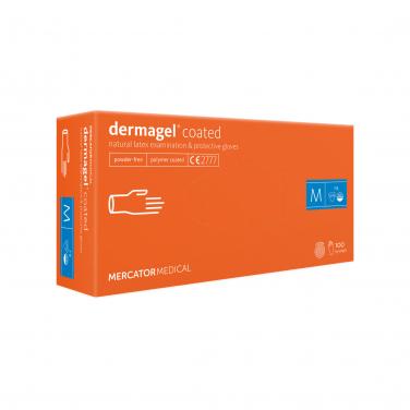 DERMAGEL COATED disposable gloves latex