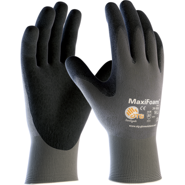 ATG MaxiFoam glove grey-black, 12/1