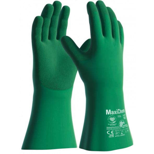 ATG MaxiChem long cuff glove green 35cm, 12/1