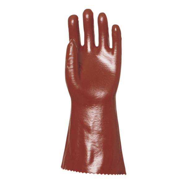 PVC glove 40cm, red, size 10, 10/1