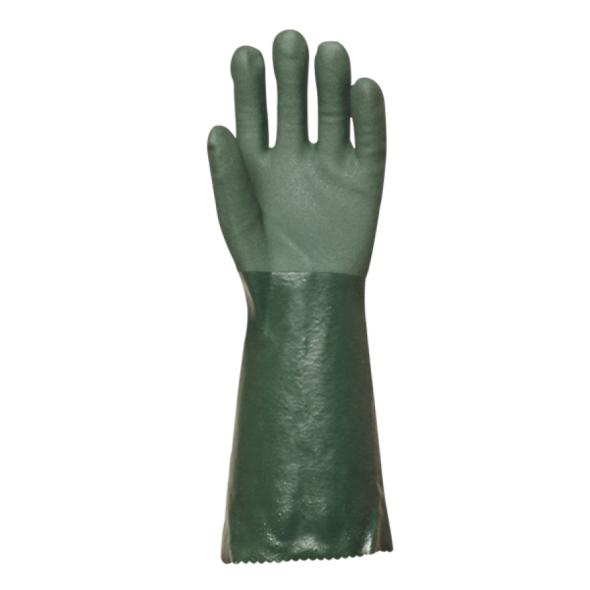 PVC glove 40cm, red, green, 10/1