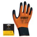Nitrile coated glove, orange, 1/1