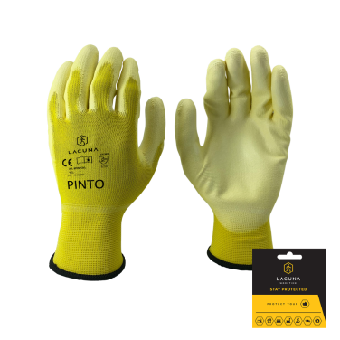 PINTO PU coated glove yellow, 1/1