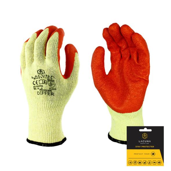 DIFFER latex coated glove orange, size 10, 1/1