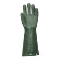 PVC glove 40cm, red, green, 10/1