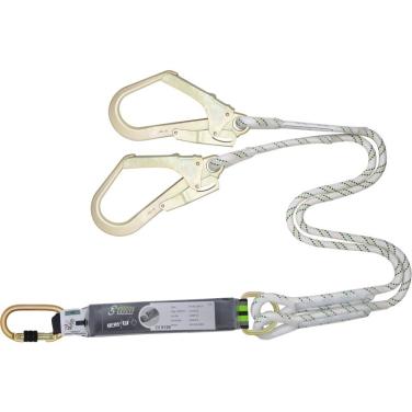 Forked energy absorbing twisted rope lanyard length (1.5m) with buckles
