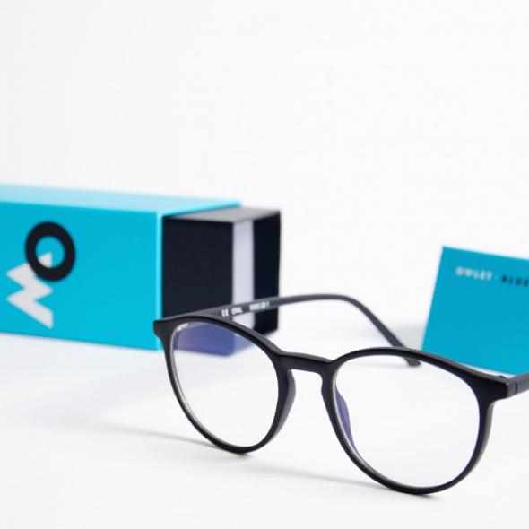 Blue light glasses, black, smaller frame