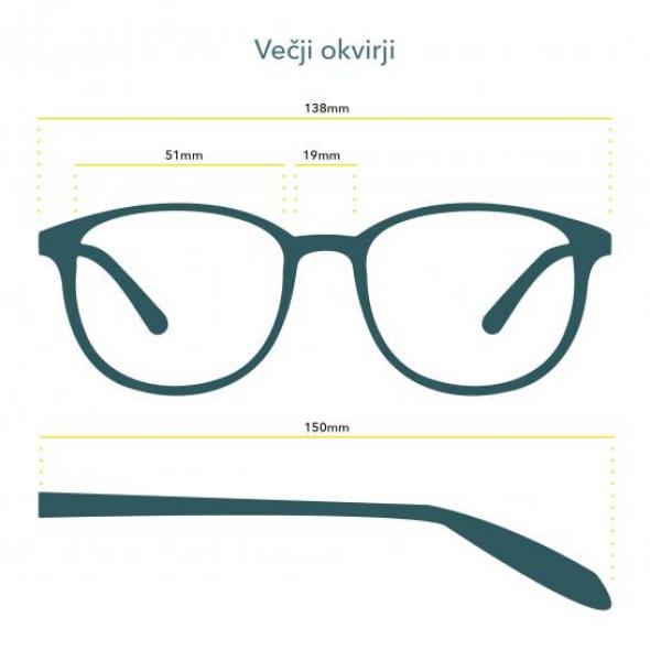 Blue light glasses, corneus, larger frames