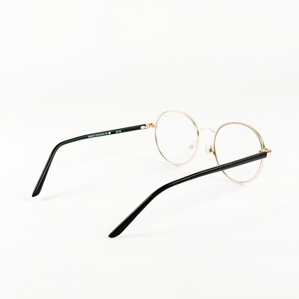Blue light glasses, larger frames, gold-black