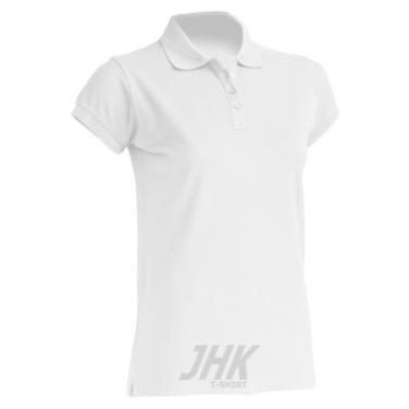 Women’s short sleeve polo shirt, white