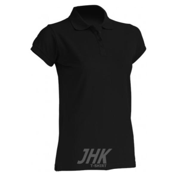 Women’s short sleeve polo shirt, black